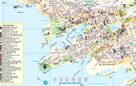 Bergen Norway Tourist Map - Bergen • mappery