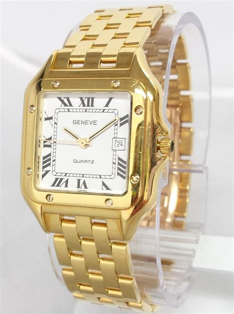 Geneve 18k Solid Yellow Gold Quartz Watch | Zaeger Diamonds and Watches