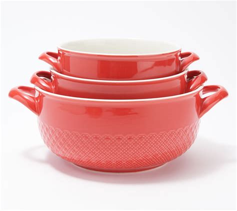 Cook's Essentials Set of 3 Ceramic Bowls with Lids - QVC.com