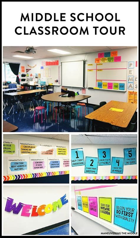 Great ideas and inspiration in this middle school classroom reveal - from… Middle School ...