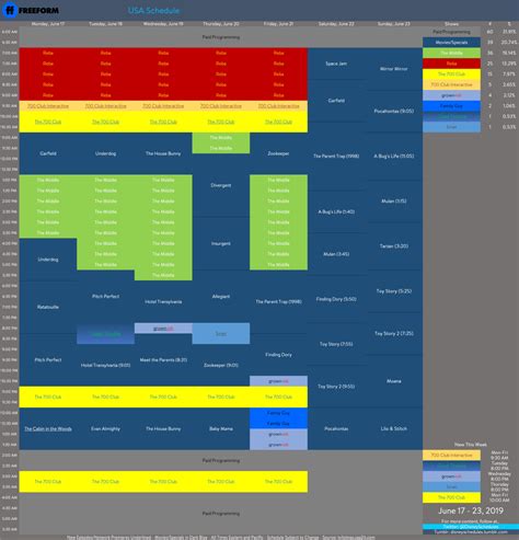 Disney Schedule Archive: Photo