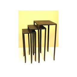 Industrial Iron Rustic Square Nesting Tables - Artisans Jodhpur