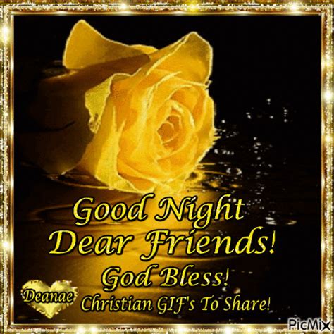 Yellow Rose Good Night Dear Friends Pictures, Photos, and Images for Facebook, Tumblr, Pinterest ...