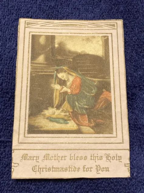 VINTAGE CATHOLIC HOLY prayer/ Remembrance/ Funeral Card Of Mary At ...