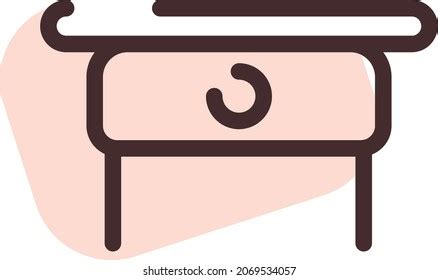 Pink Bedside Table Illustration Vector On Stock Vector (Royalty Free) 2069534057 | Shutterstock