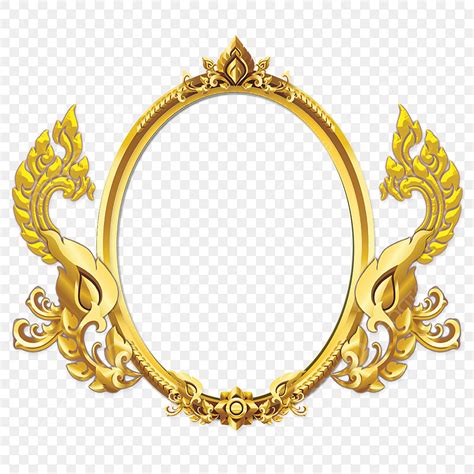 Thai Art Frame PNG Transparent, Thai Art Frame Border Pattern Gold Vector Illustration ...