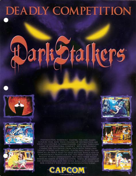 Dark Stalkers: The Night Warriors Arcade game for sale- Vin