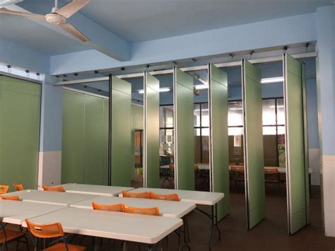 Commercial Acoustic Operable Folding Partition Walls / 65mm Thickness ...