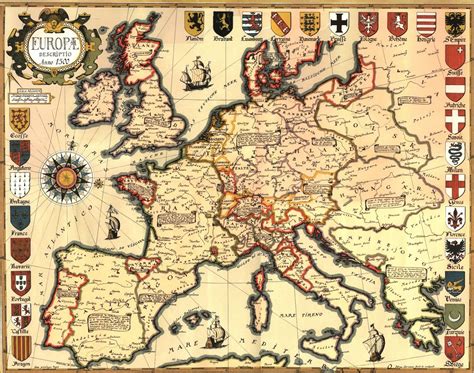 Hunger map of Europe (1918) - Vivid Maps | Europe map, Map, European map