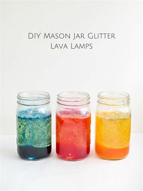 DIY MASON JAR GLITTER LAVA LAMPS | Mason jar diy, Diy mason jars glitter, Lava lamp diy