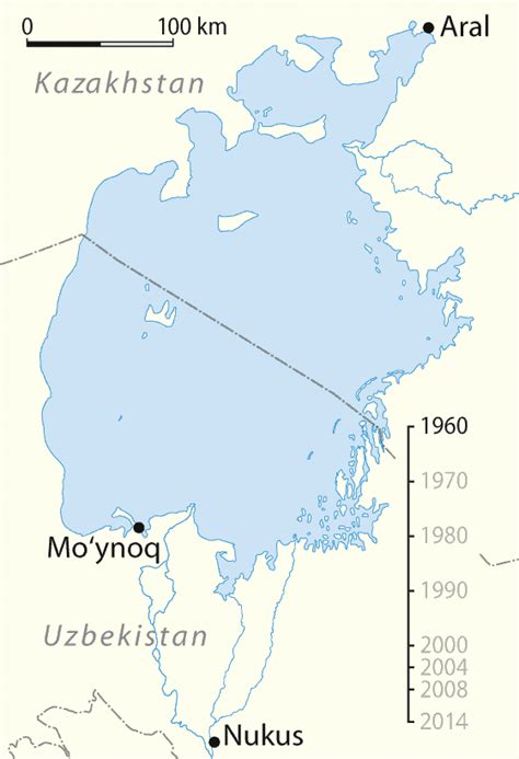 The Incredible Shrinking Aral Sea 1960-2014 - Brilliant Maps