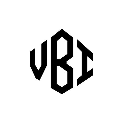 VBI letter logo design with polygon shape. VBI polygon and cube shape ...