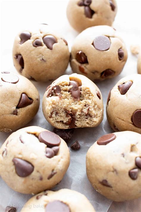 5 Ingredient Chocolate Chip Cookie Dough Bites Recipe (Vegan, Gluten Free, Dairy-Free, Refined ...