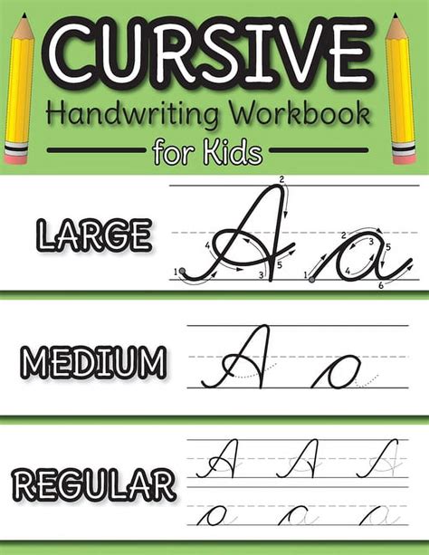 Cursive Handwriting Workbook for Kids: Cursive Alphabet Letter Guide ...