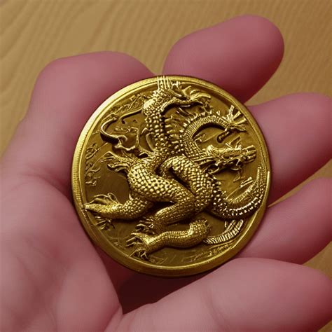 Fantasy Gold Dragon Coin · Creative Fabrica