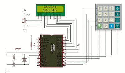 Simple Calculator with ATmega32 Microcontroller | ee-diary