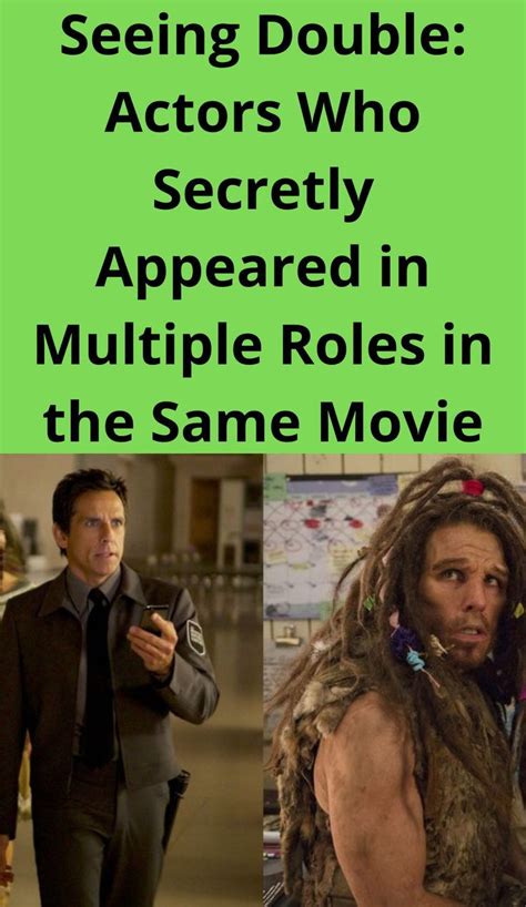 Seeing Double: Actors Who Secretly Appeared in Multiple Roles in the Same Movie in 2022 | Actors ...