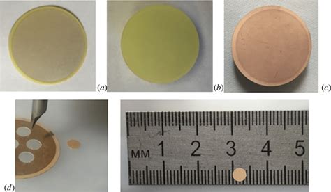 Fabrication process of piezoelectric discs: (a) silver-coated piezo ...