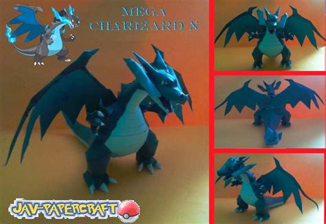 Origami Pokemon Mega Charizard X