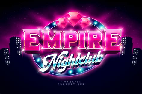 Nightclub / Casino Logo and Text Effect PSD Style | Hyperpix