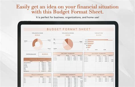 Free Budget Format Template - Download in Excel, Google Sheets ...