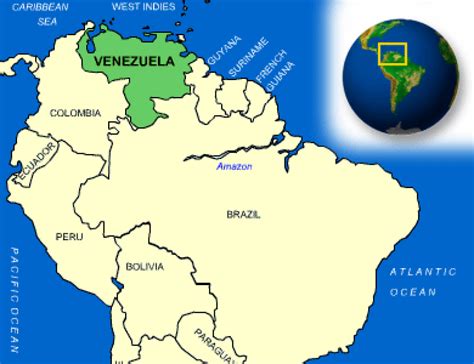 Map Of Venezuela And Surrounding Countries