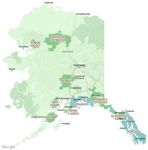 Alaska Parks Map