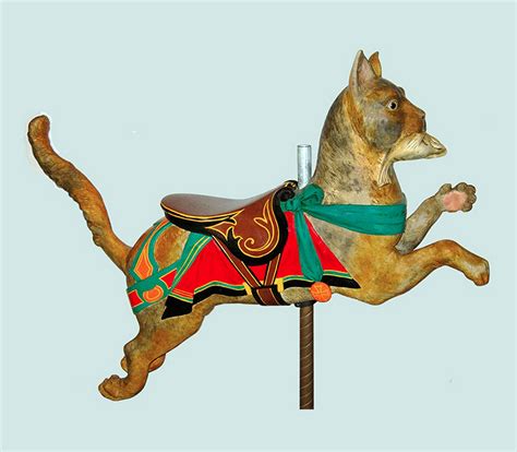 Circa 1905 Dentzel Carousel Cat Although they have 9 lives, Dentzel ...