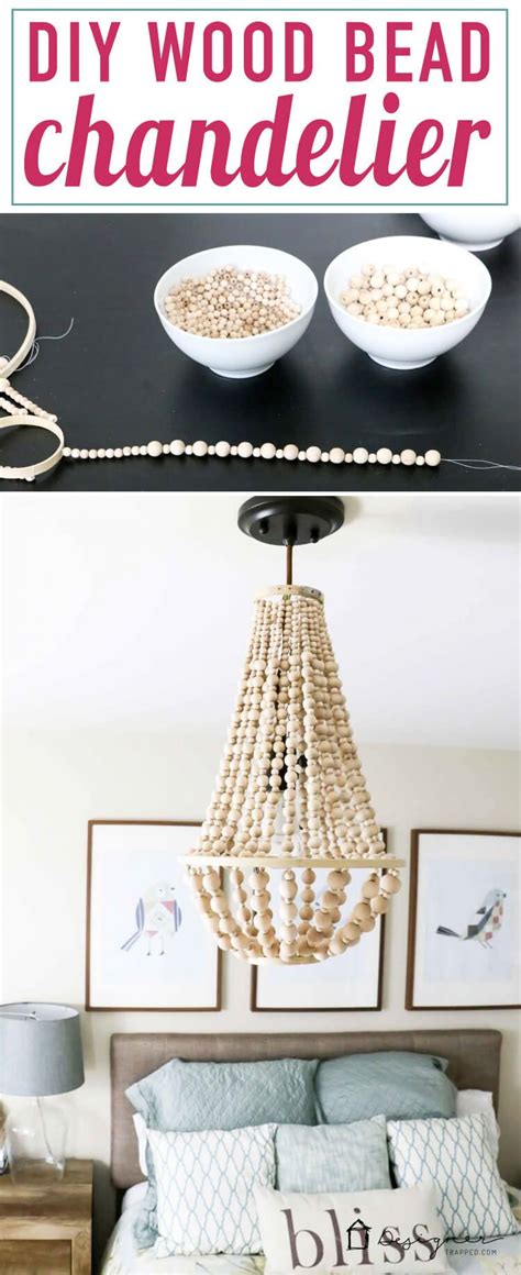 How to Make a Wood Bead Chandelier | Wood bead chandelier, Diy chandelier, Home decor