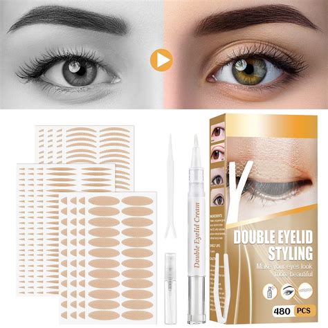 Buy Eyelid Tape, Eyelid Lifter Strips, Invisible & Waterproof, for Droopy Eyelids & Hooded ...