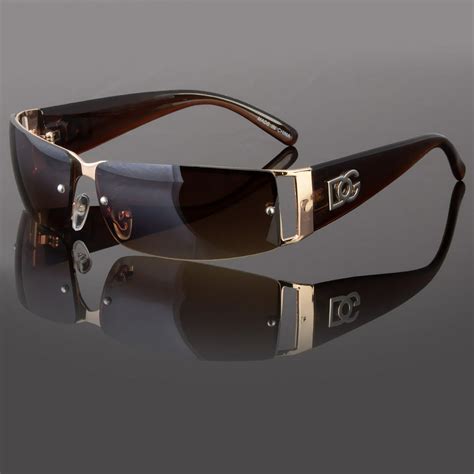 Sunny Shades - New DG Mens Womens Rectangular Rimless Designer Sunglasses Shades Eyewear Wrap ...