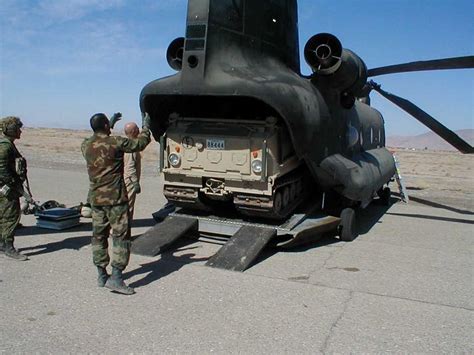 The Boeing Chinook helicopter and Internal Cargo.