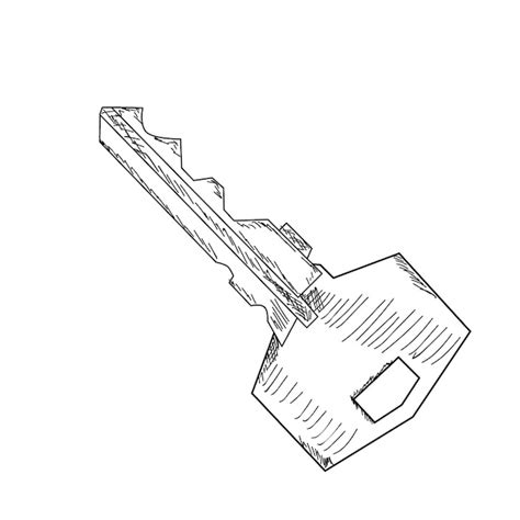 Premium Vector | Simple key sketch