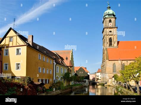 Old Town and the St. Martin Church of Amberg, Germany, Bavaria, Amberg ...