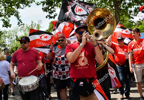 Saracens Fans Before Game Editorial Stock Photo - Stock Image ...