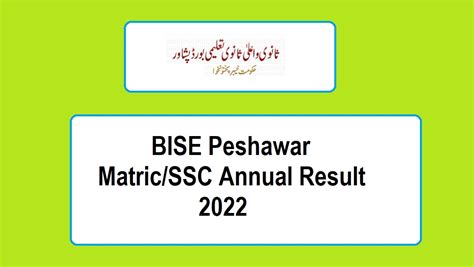 BISE Peshawar Board SSC I SSC II Annual Result 2022 - Top Position Holders