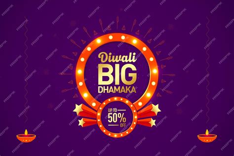 Premium Vector | Diwali big dhamaka sale offer logo unit banner with ...