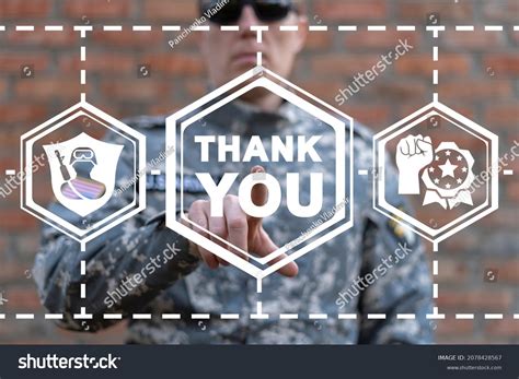 Military Concept Thank You Thanks Soldiers Stock Photo 2078428567 ...