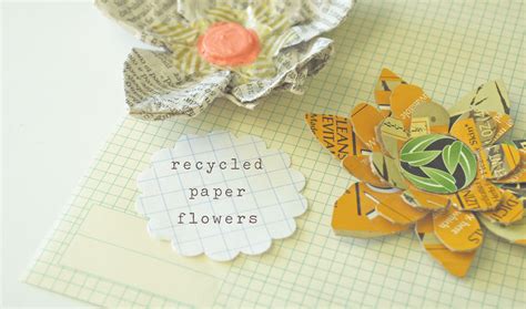 recycled paper flowers by likegiselle on DeviantArt