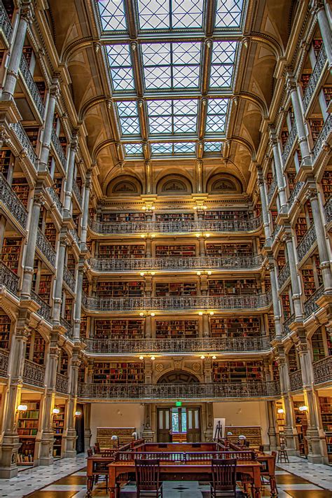 Peabody Library at Johns Hopkins University Photograph by Jean Haynes ...