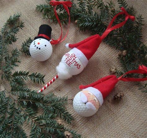 Set of 3 Assorted Golf Ball Ornaments | Diy christmas ornaments easy, Christmas ornament crafts ...