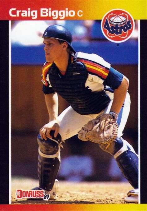 1989 Donruss Craig Biggio | Houston astros, Baseball cards, Astros baseball