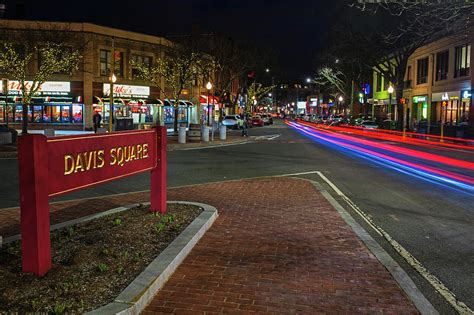 Davis Square Sign Somerville MA Mikes Photograph by Toby McGuire - Pixels