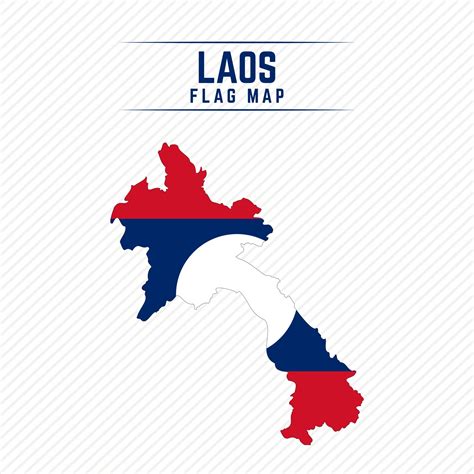 Flag Map of Laos 2400660 Vector Art at Vecteezy