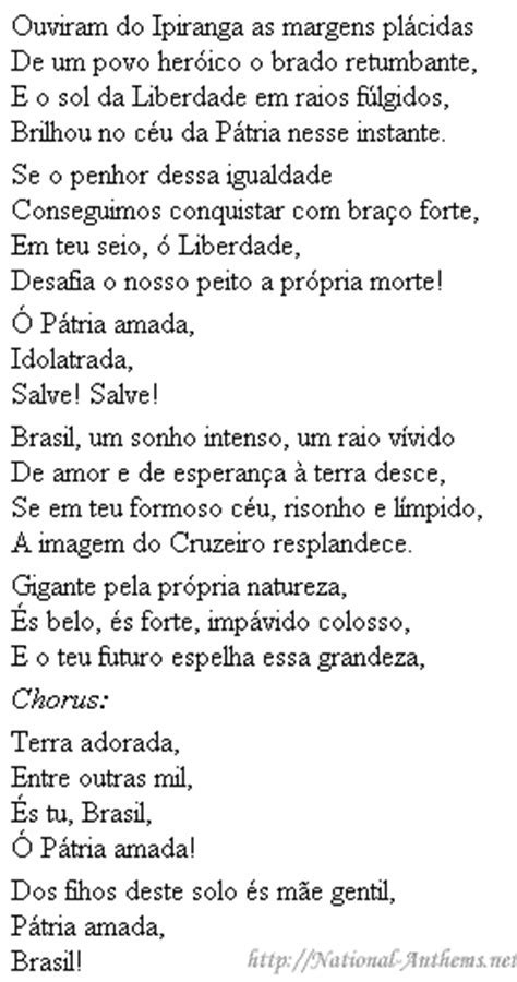 Himno Brasil Letra Completa