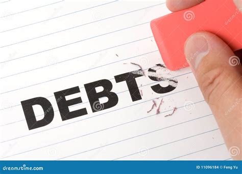 Eraser and word debt stock photo. Image of loan, adjusting - 11096184