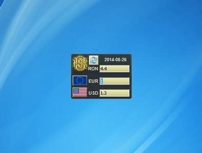 Currency converter (US Dollar, Euro, Ron) - Free Desktop Gadgets For Windows 10, Windows 8 ...