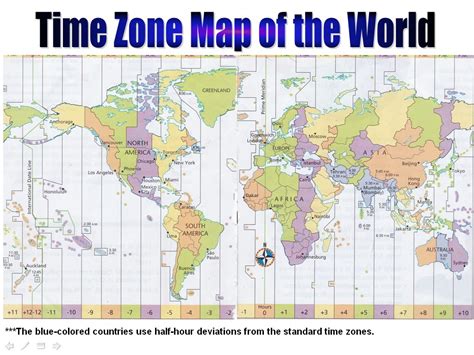 World Time Zone Map - Riset