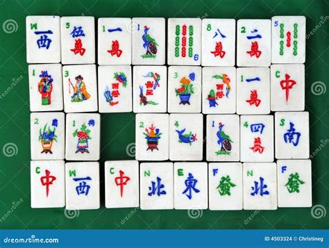 Chinese Mahjong tiles stock photo. Image of gambling, colourful - 4503324