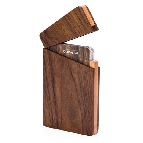 Buy MaxGearBusiness Card Holder Wood Business Card Holders, Business Card Case Name Card Holder ...